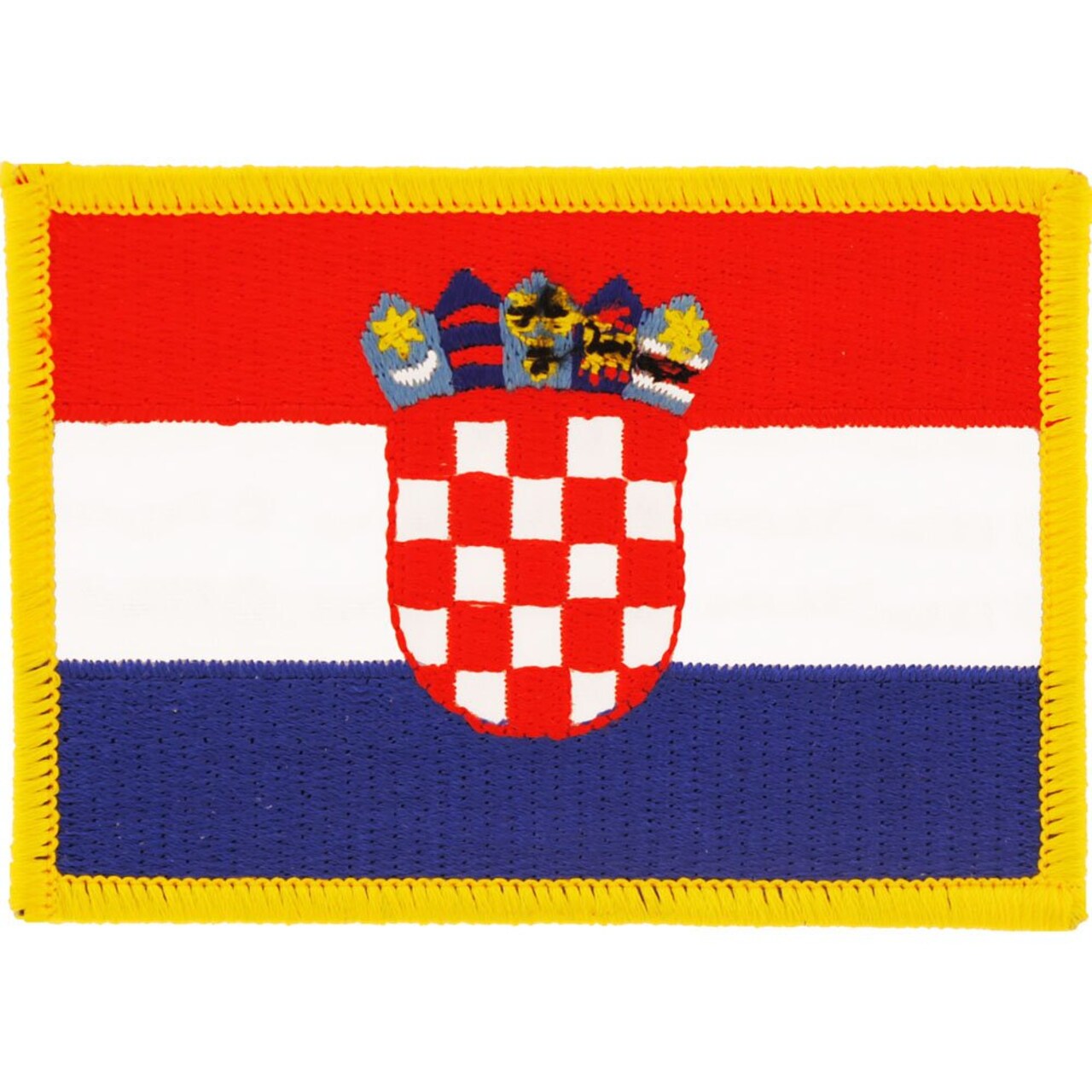 Eagle Emblems Patch-Croatia Flag (3-1/2&#x22;x2-1/2&#x22;)